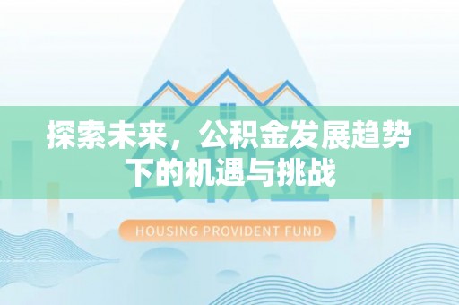 弥陀探索未来，公积金发展趋势下的机遇与挑战
